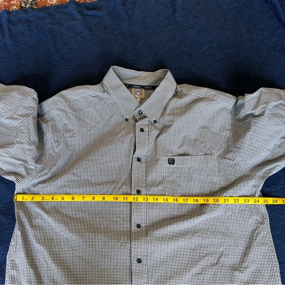 Cinch Black and White Mini Plaid Long Sleeve Button Down - Picture 5 of 8
